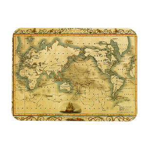 Old Antique World Map Magnet