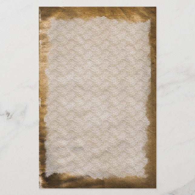 Old Antique Wrinkled Stained  Stationery (Front)