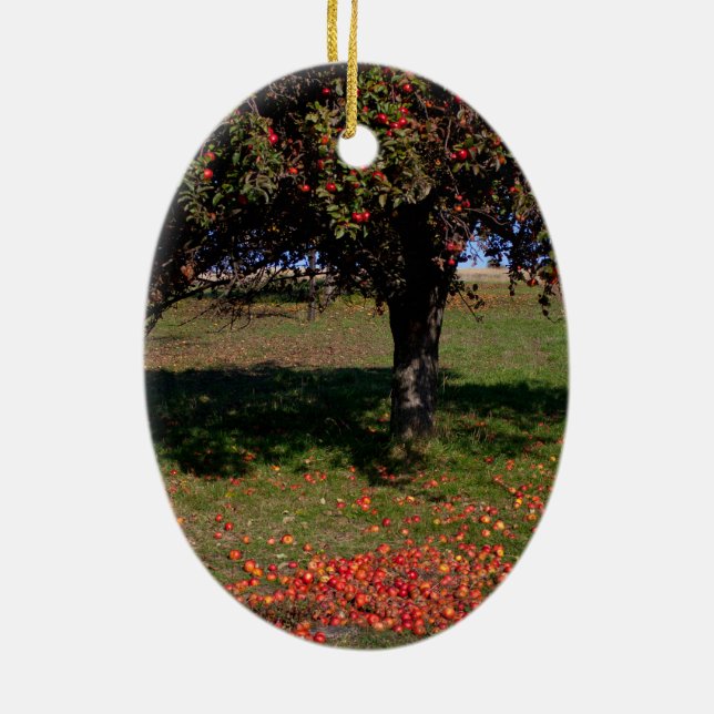 Old Apple Tree Ceramic Tree Decoration (Back)
