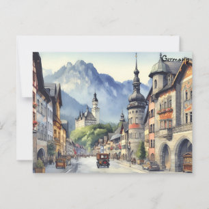 Old Art vintage travel berlin Germany city Postcard