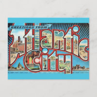 Old Atlantic City NJ Postcard