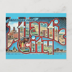 Old Atlantic City NJ Postcard