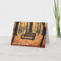 Old Autumn Swing Bench for Sympathy
