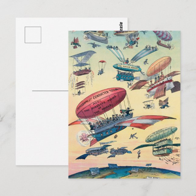 Old Aviation Vintage Postcard Antique (Front/Back)