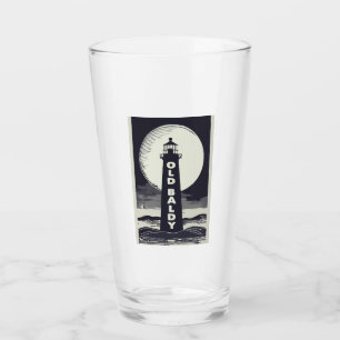 Old Baldy Lighthouse North Carolina Moon Glass