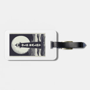 Old Baldy Lighthouse North Carolina Moon Luggage Tag