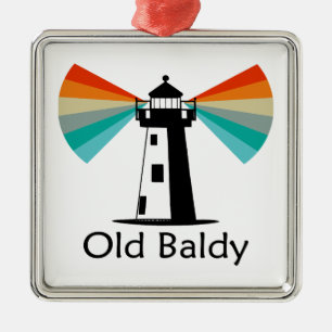 Old Baldy Lighthouse Rainbow Metal Tree Decoration