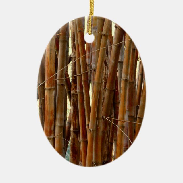 Old Bamboo Ceramic Tree Decoration (Front)
