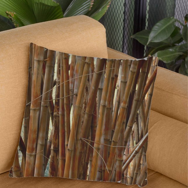 Old Bamboo Throw Pillow (Creator Uploaded)