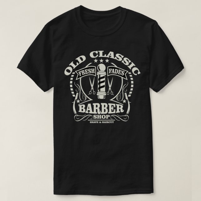 Old Barber Vintage T-Shirt (Design Front)
