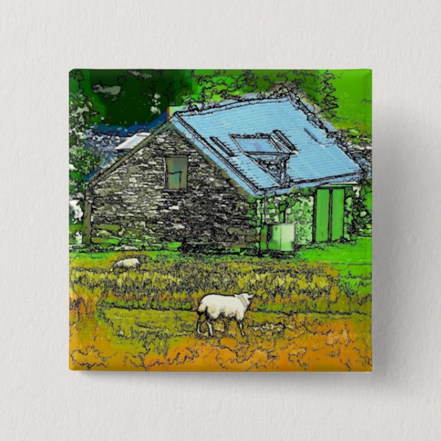 OLD BARN 15 CM SQUARE BADGE (Front)