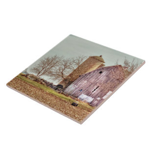 Old Barn and Silo Tile