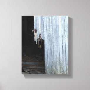 Old barn door canvas