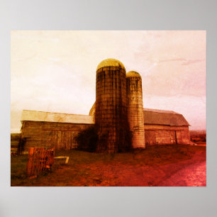 Old Barn in New York State Poster