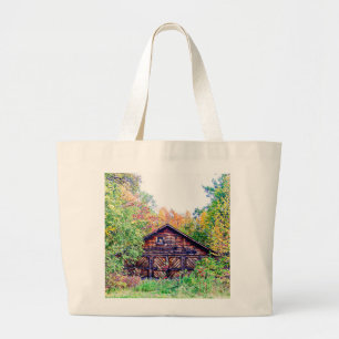Old Barn in the Fall Large Tote Bag
