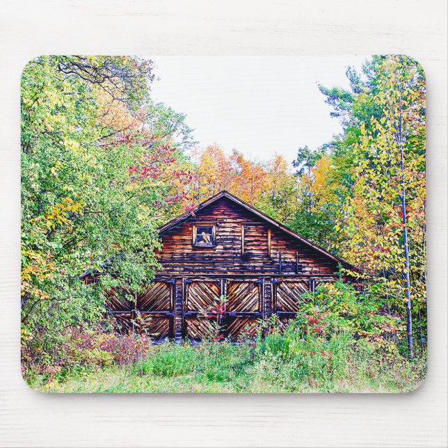 Old Barn in the Fall Mouse Mat (Front)