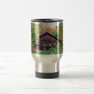 Old Barn in the Fall Travel Mug