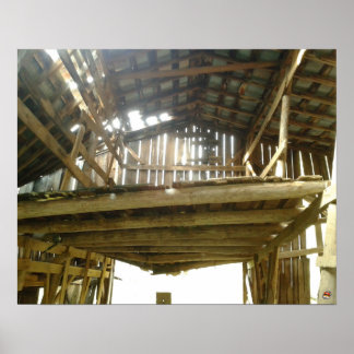 Old Barn interior at front Poster