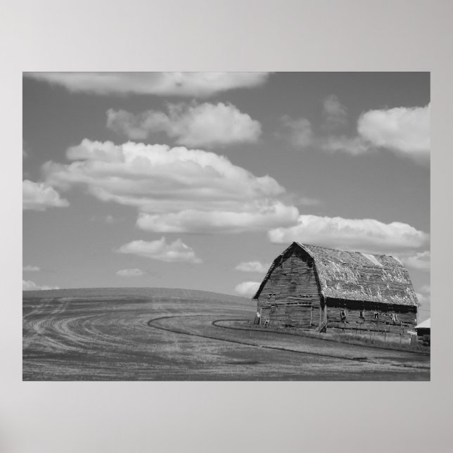 Old Barn on the Palouse Poster (Front)