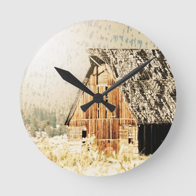 Old Barn Round Clock (Front)