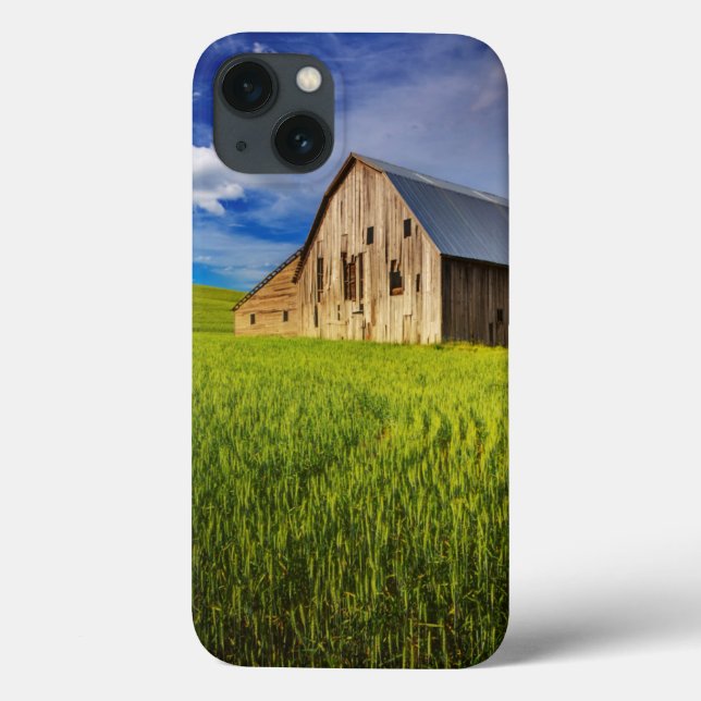 Old Barn Surrounded by Spring Wheat Field 1 Case-Mate iPhone Case (Back)