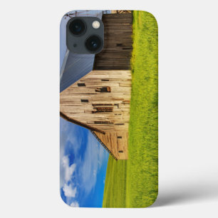 Old Barn Surrounded by Spring Wheat Field 1 iPhone 13 Case
