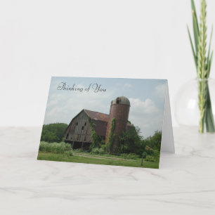 Old Barn Thinking of You Greeting Card by Janz