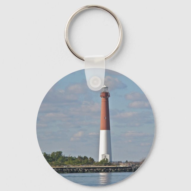 "Old Barney" Barnegat Lighthouse LBI NJ Key Ring (Front)
