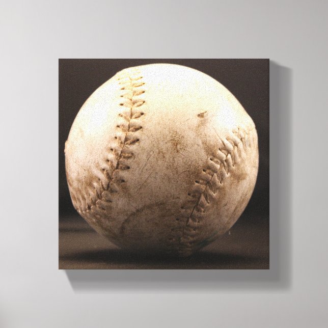 Old Baseball Canvas Print (Front)