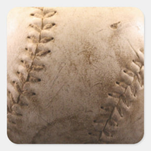 Old Baseball Square Sticker