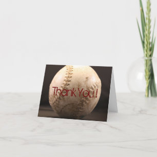Old Baseball Thank You Card