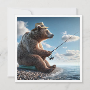 Old bear birthday invitation, Retirement party Invitation