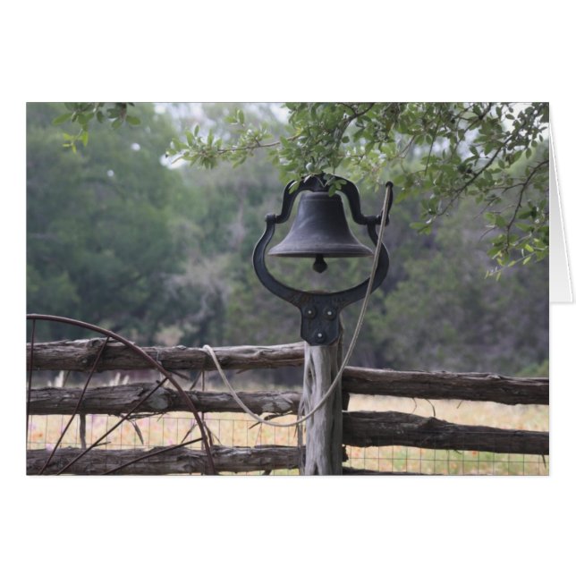 Old Bell on a Fence (Front Horizontal)