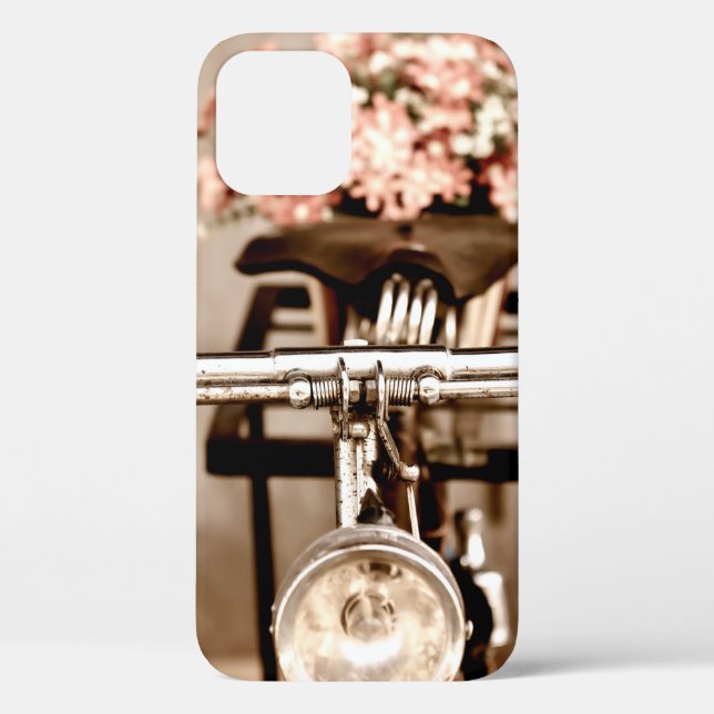 Old bicycle and flowers blur in background process Case-Mate iPhone case (Back)