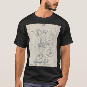 Old Bicycle Patent Drawing Shirt