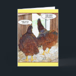 Old Biddy Birthday Card<br><div class="desc">Keep the old biddies guessing birthday card.  Funny chicken card for her. Anyone who's 29 and holding would appreciate this card.  :D</div>