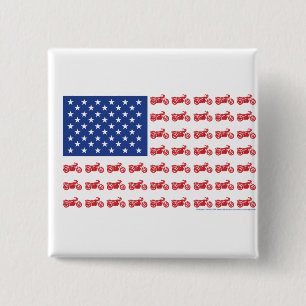 OLD-BIKE-FLAG-2-TEE 15 CM SQUARE BADGE