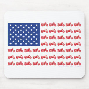 OLD-BIKE-FLAG-2-TEE MOUSE MAT