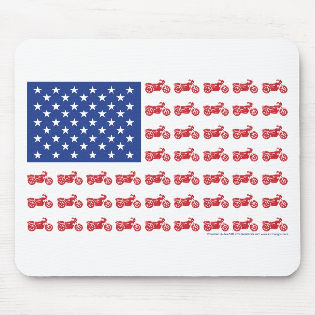 OLD-BIKE-FLAG-2-TEE MOUSE MAT (Front)