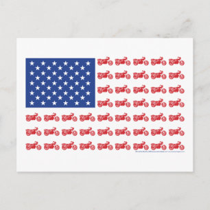 OLD-BIKE-FLAG-2-TEE POSTCARD