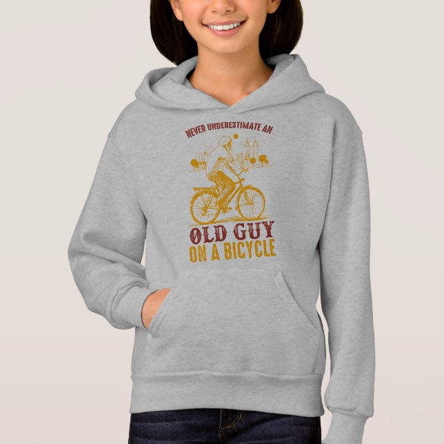 Old Biker Design | Bicycle | never underestimate  (Front)