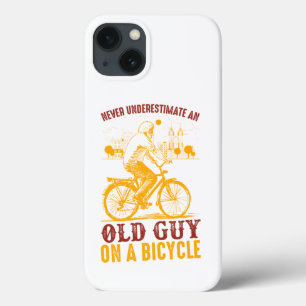 Old Biker Design   Bicycle   Never Underestimate iPhone 13 Case