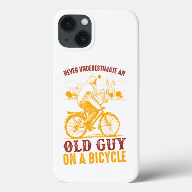 Old Biker Design | Bicycle | Never Underestimate Case-Mate iPhone Case (Back)