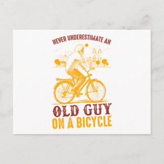 Old Biker Design | Bicycle | never underestimate Postcard