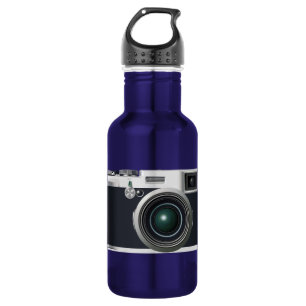 Old black camera 532 ml water bottle