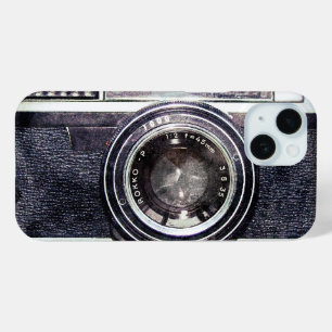 Old black camera iPhone 15 case