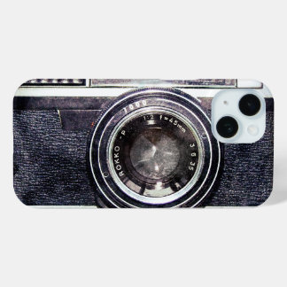 Old black camera iPhone 15 case