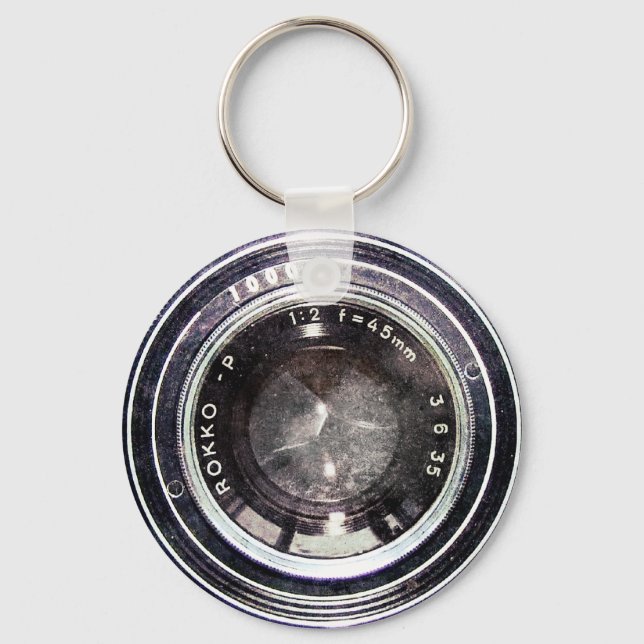 Old black camera key ring (Front)