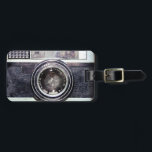 Old black camera luggage tag<br><div class="desc">Hello and welcome,  this design is a retro camera .</div>