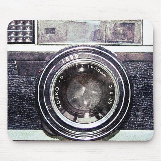 Old black camera mouse mat (Front)